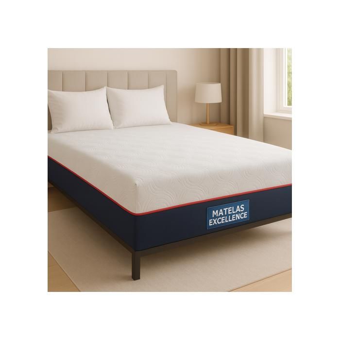 Matelas Excellence 25 cm 140x190 Mousse HR Haute Résilience Déhoussable Confort Premium Livraison Compressée - excellence140x190