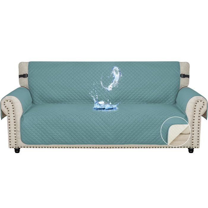 Ystyle Housse Canapé 3 Places Impermeable Housse de Canapé avec Accoudoirs Universelle Protege Canape Bleu Clair