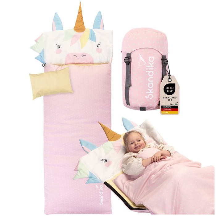 Sac De Couchage Enfant Avale-Soucis – 170x70/45 Cm, Motif Sorgenfresser, Température Confort 3°C, Extrême -12°C