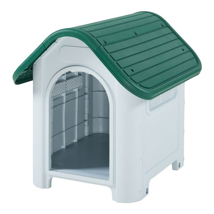 Comparer les prix de Niche pour chien Bello 75 x 59 x 66 cm blanc vert