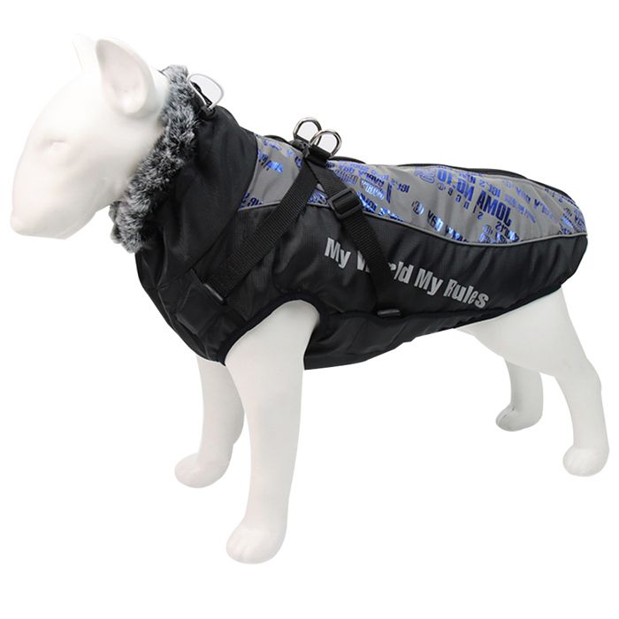 Meilleurs prix pour Manteau réfléchissant en coton pour chien coupe-vent chaud vêtement pour animaux de compagnie pull dhiver à col en laine