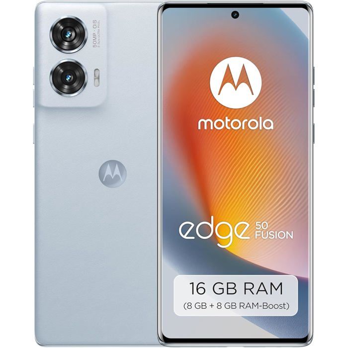 Smartphone Motorola Edge 50 Fusion 256GB 8GB RAM Bleu Marshmallow IP68