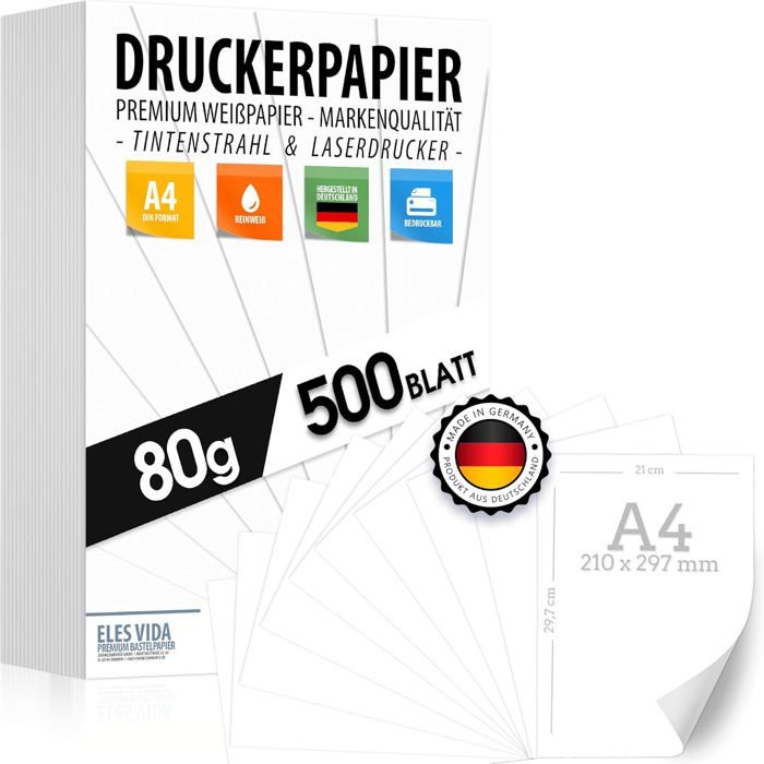 Ramette De 500 Feuilles De Papier Recyclé 80g De Format A4 Bleu Clair EVERCOLOR