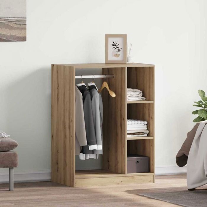 Armoire de chambre Vidaxl Armoire avec étagère Chêne artisanal 77 x 48 x 102 cm