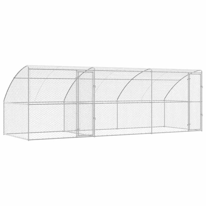 Kennel Pour Chiens vidaXL 3 Pcs 6 x 2 x 2 m – Acier Galvanisé - vue 4