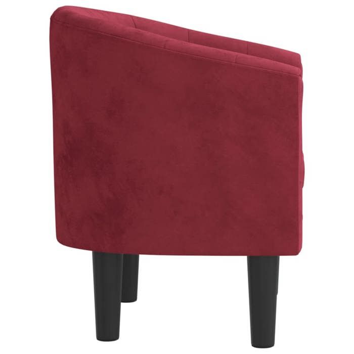 TOP 2026 Chaise Relax - 1 place Fauteuil - rouge bordeaux velours - 70x56x68 cm FF4850