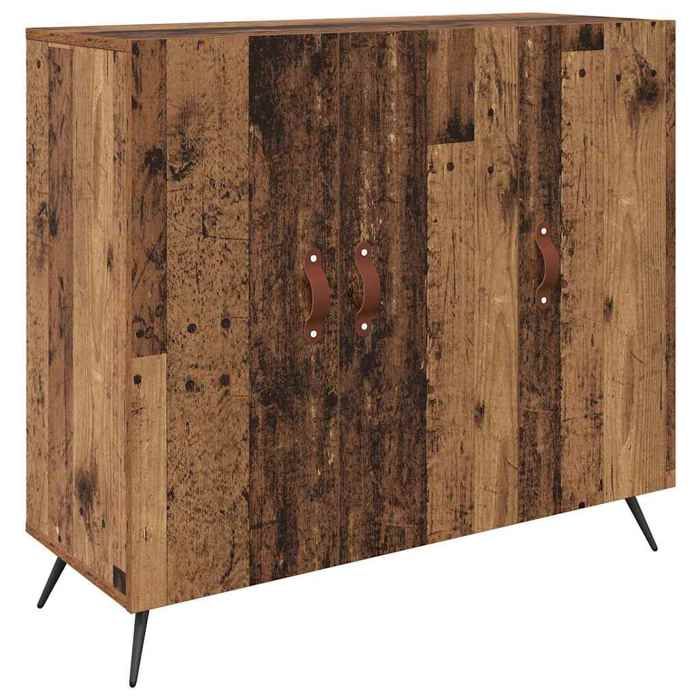 Saison Soldes Buffet Bois ancien - SARAZYJ - Meuble bas - avec stockage - 89 5x34x80 cm Bois dingénierie MM5279
