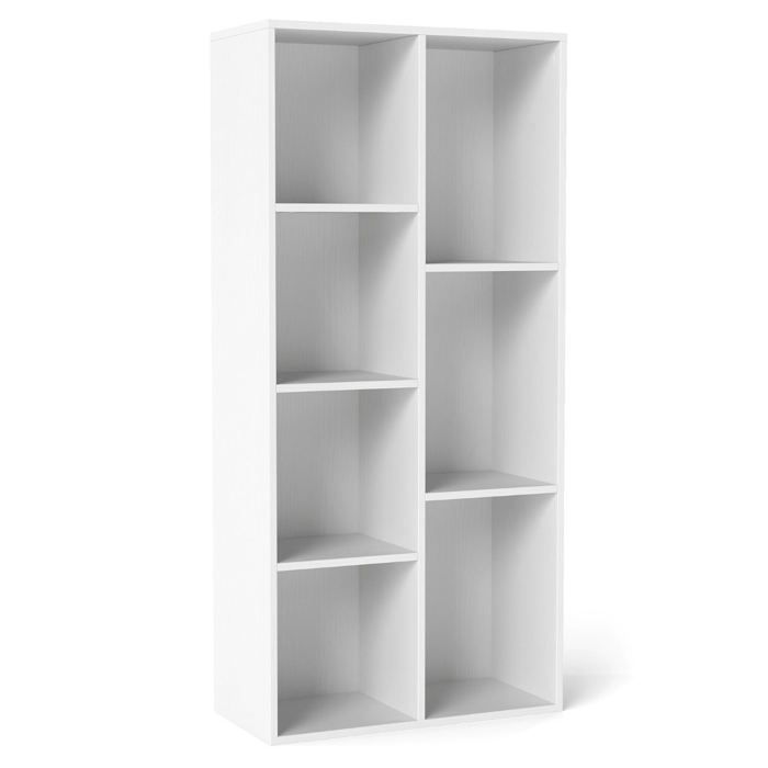 Étagère à 7 cubes - HELLOSHOP26 - Blanc - 495 x 23 x 106 cm - Stable - Polyvalente