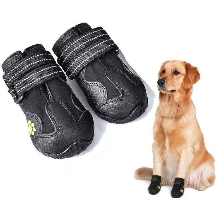 Chaussures pour chien taille réglable noir intérieur extérieur