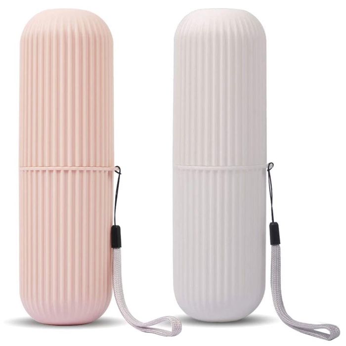 2 étuis de voyage pour brosse à dents compartiment séparé étui brosse à dents avec rangement dentifrice .