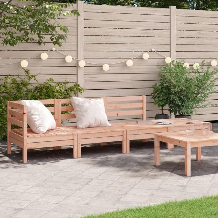 VIDAXL Canapé de jardin 4 places - Siège de jardin - bois massif de douglas 254x63.5x62.5 cm M11500