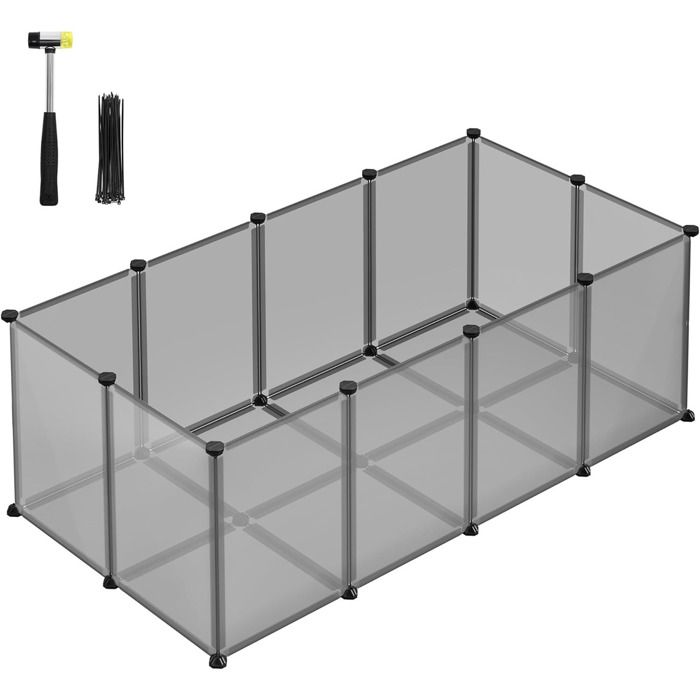 Enclos Modulaire pour Petits Animaux Oskar Gris - Réf. VK8681847467328