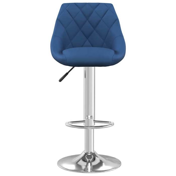 Winter SaleTabouret de bar Pour cuisine Design élégant Siège de Bistro Bleu Velours(46 x 44 x (82-103) cm) 4075