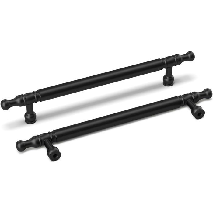 Lot de 10 poignées de meuble vintage Pour armoire de cuisine armoire de cuisine 160 mm Espacement des trous Noir Vintage