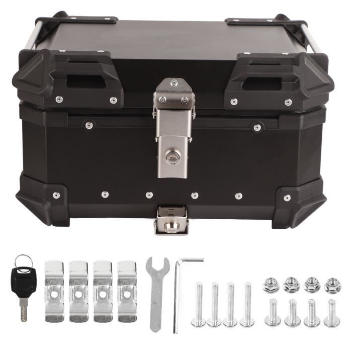 Top Case Moto 57L - Coffre Arrière Étanche Et Résistant ABS Pour Casques Et Bagages - Universel Grandes Marques