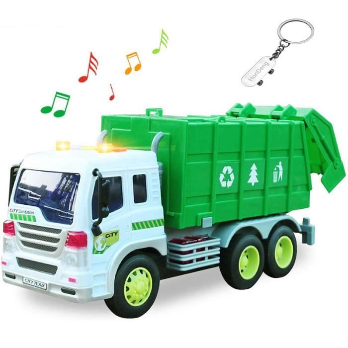 1:32 camion poubelle poubelle poubelle de voiture modèle Jouet Véhicule Sound & Light enfants cadeau 