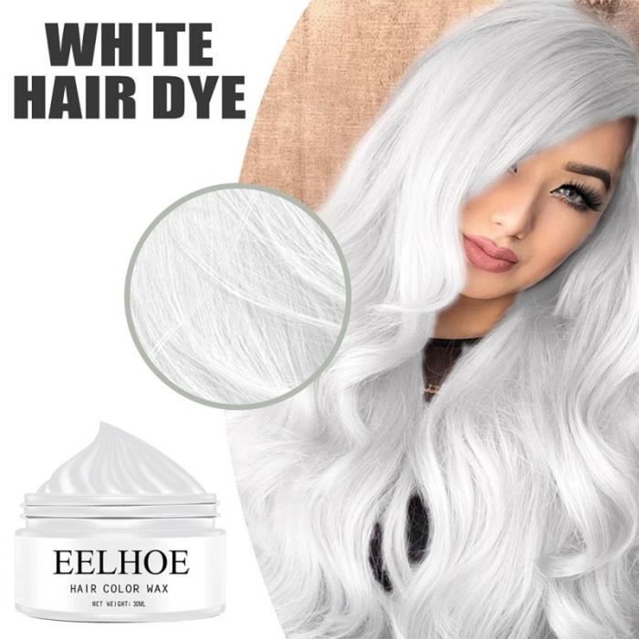 Ivoire-30ml-Cire À Usage Unique Temporaire Pour Coloration Des Cheveux 30ml Teinture Boue Peinture Blanch