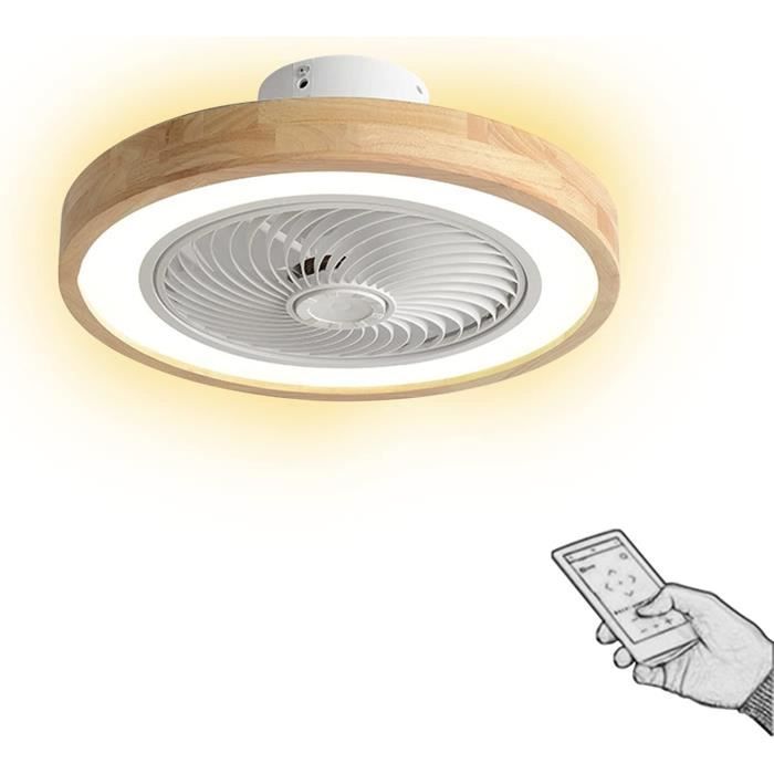 Ventilateur Plafond Avec Lumière 36W Télécommande - Lustre Moderne Silencieux Pour Chambre Salon Bureau