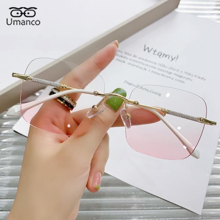 Dioptrie 0 or Lunettes carr es sans monture pour myopie pour