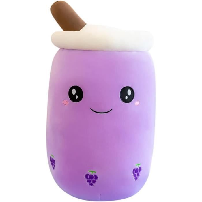 Oreiller Peluche Bubble Tea – En Spandex Doux, Rembourrage Coton 3D, Taille 24 Ou 35 Cm, Cadeau Mignon