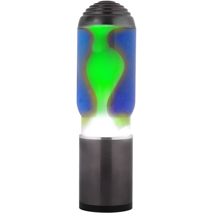 ITotal XL2194 Lampe ADA à Lave avec Base Gris Foncé Liquide Bleu et Cire Verte