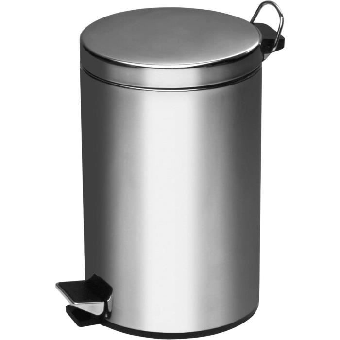 Poubelle à Pédale 3 Litres - Violet, Métal Avec Seau Intérieur Plastique Amovible, 17x23x26 Cm