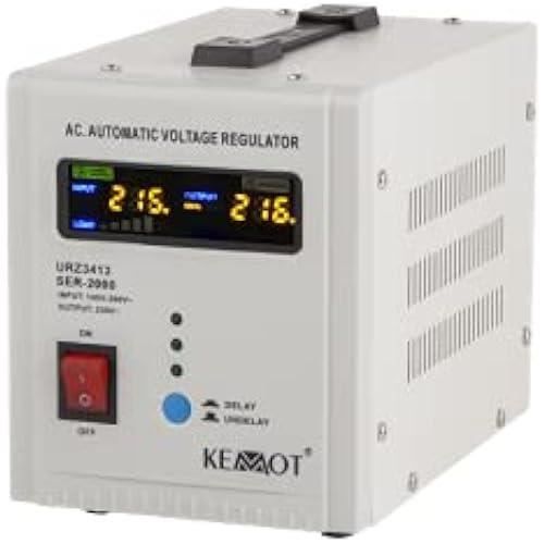 Régulateur de tension automatique - Kemot - SER-2000 - 2000 W - Blanc - Electrique