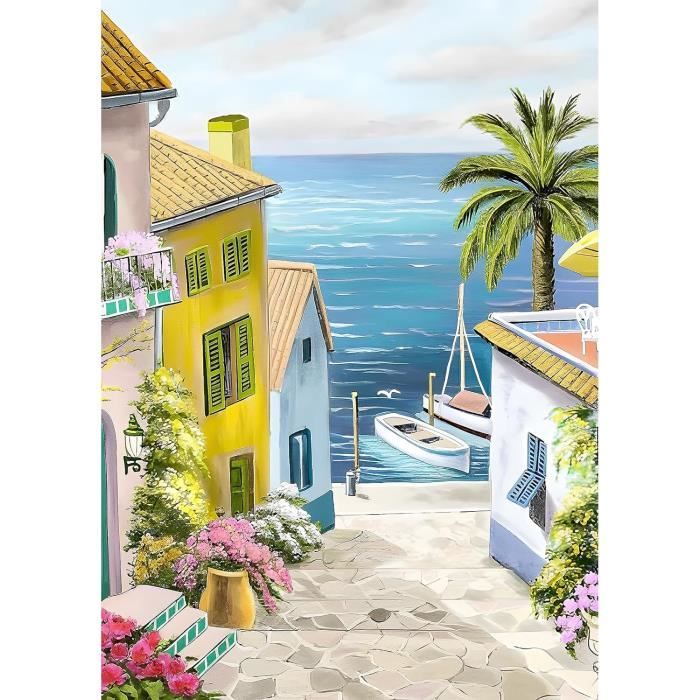 QENSPE 5D Peinture Diamant Adulte, Plage Diamond Painting Complet Cœur Fleurs Diamant Kit Enfants, Diamant Strass Point de Croix Cristal Painting pour Murale Décoration 30x40cm QENSPE 5D Peinture Diamant Adulte, Plage Diamond Painting Complet Cœur Fleurs Diamant Kit Enfants, Diamant Strass Point de Croix Cristal Painting pour Murale Décoration 30x40cm