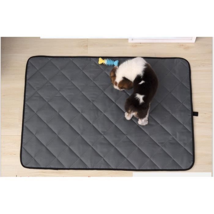 Tapis Éducateur Chien Lavable alèse Tapis de propreté siège voiture Imperméable Chiot Chien alaise tapis refraissant Lit gris35*49CM