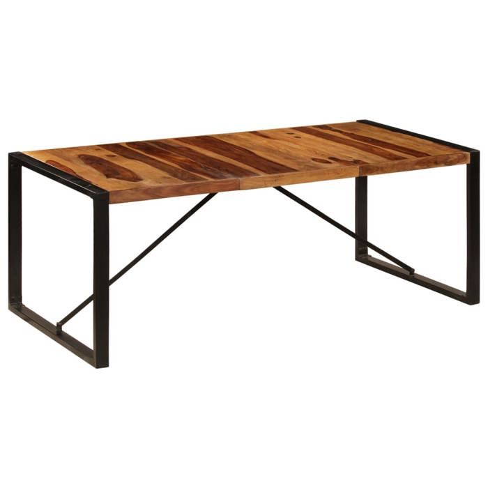 Table de salon salle à manger dîner design 200 cm bois de sesham solide