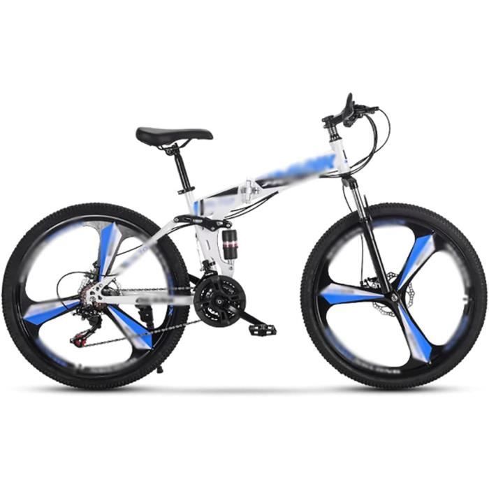 Jkghk 24 Pouces Vélo Montagne Adulte Vélos Pliantsvélo Vtt Pliablecadre 21 Vitesses Acier Carboneabsorption