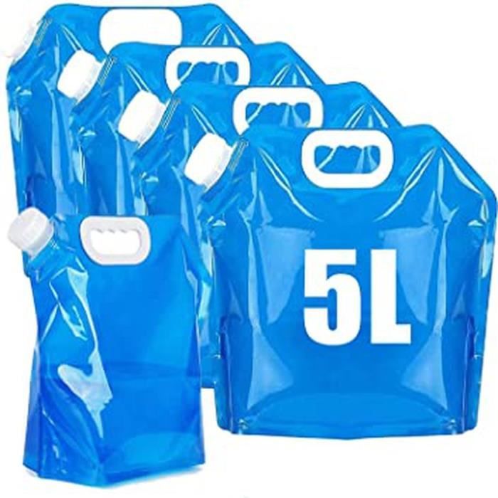 Réservoir D'eau Pliable 10L - Sans BPA, Avec Robinet Et Poignée - Pour Camping, Randonnée, Urgence