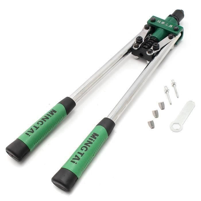 boite de rangement TecTake Pince /à riveter manuelle rivet riveteuse 4 buses 100 rivets
