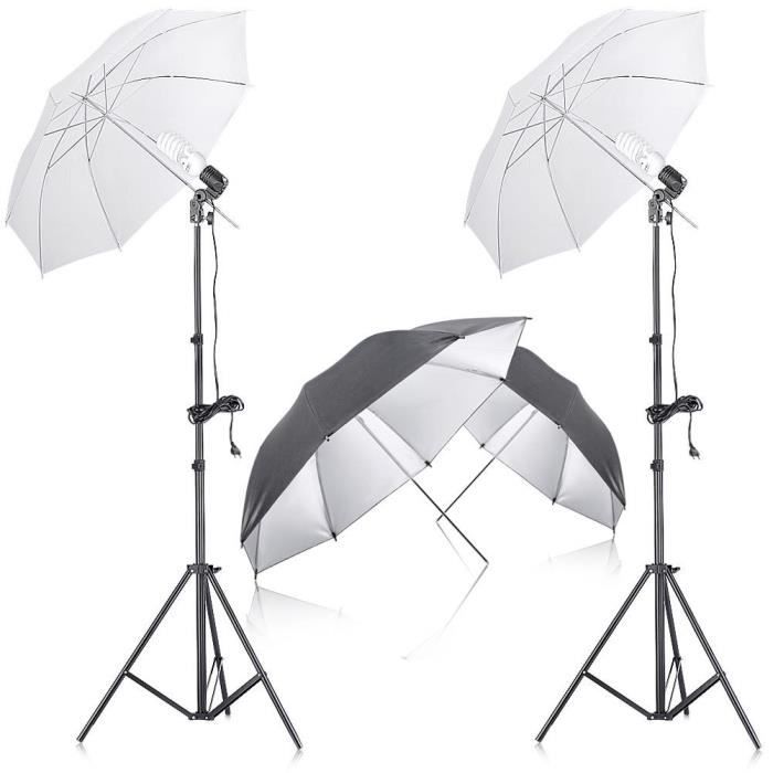 400W 5500K Photo Studio Kit Eclairage Continu Parapluie avec 2 Pieces 33\