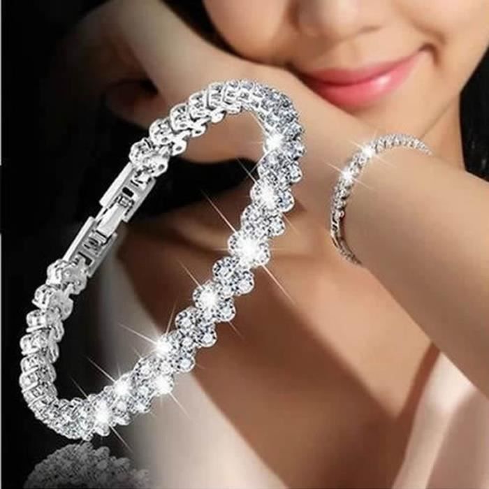 tooopfeel bracelet femme pas cher cristal man-made, bijoux femme fantaisie bracelet anniversaire fille cadeau de noël chaîne de