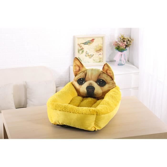 Chien De Style Dessin Animé Nid De Chat Chaud Nid Danimal Domestique Colis De Chien Fournitures Pour Animaux De Compagnie Jaune