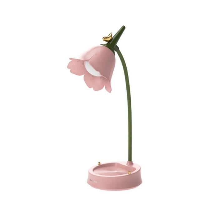 Lampe de Table / Chevet - À Fleurs Créative - Rechargeable - LED protection des yeux - Capteur tactile