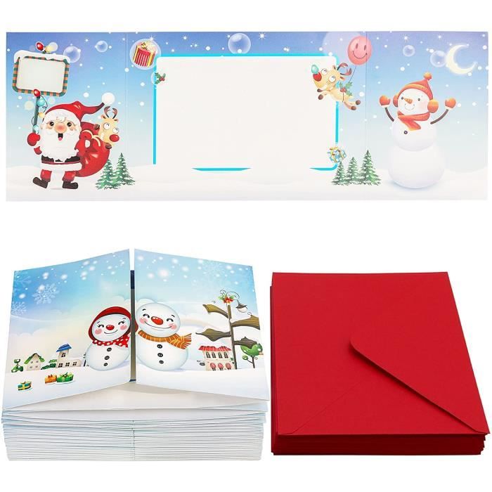 Coffret Set x5 Cartes de Voeux à Confectionner Scrapbooking Joyeux Noël c NEUF 