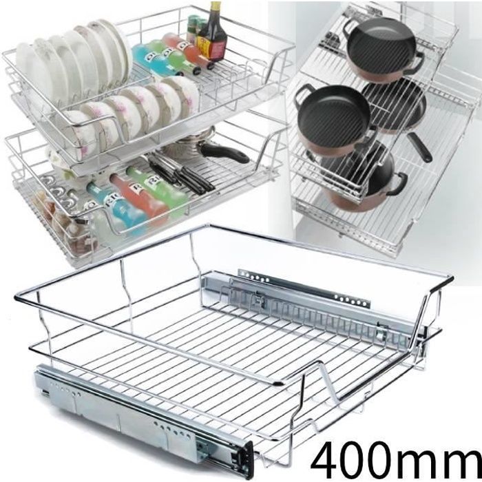 Panier de Rangement Coulissant en INOX pour Placard,Tiroir télescopique Tiroir d'armoire,Étagère Extensible Cuisine,Tiroir Coulissant Cuisine,Tiroir télescopique,2 PC(49*14*44 cm pour 56 cm Panier de Rangement Coulissant en INOX pour Placard,Tiroir télescopique Tiroir d'armoire,Étagère Extensible Cuisine,Tiroir Coulissant Cuisine,Tiroir télescopique,2 PC(49*14*44 cm pour 56 cm