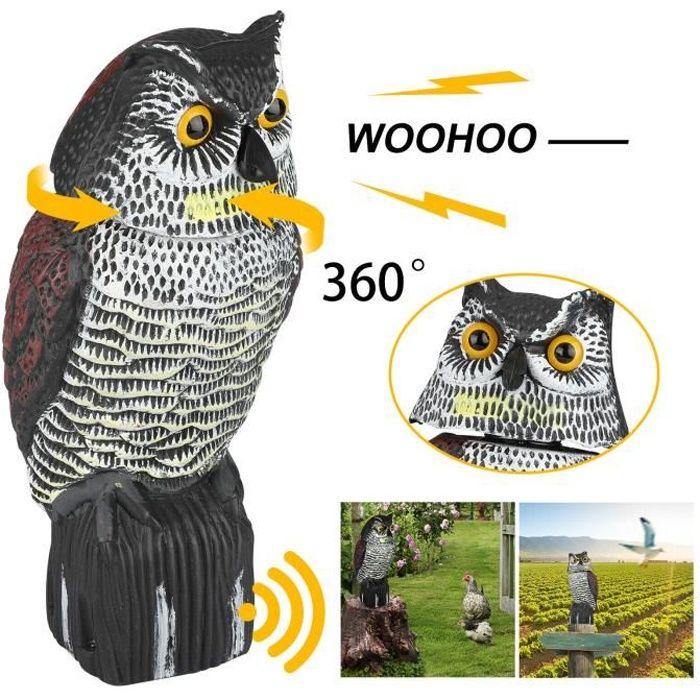 Épouvantail à Pigeons Relaxdays | Lot De 3 Corbeaux En Plastique Noir | Pour Jardin, Balcon, Toit - 9