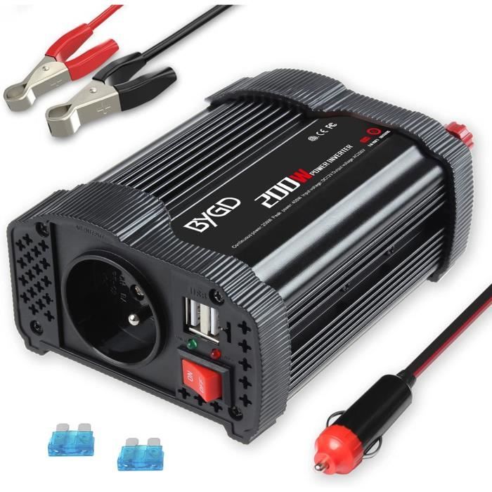 Acheter Onduleur de puissance de voiture Portable 100W DC 12V à AC 220V,  transformateur de convertisseur de chargeur avec chargement USB