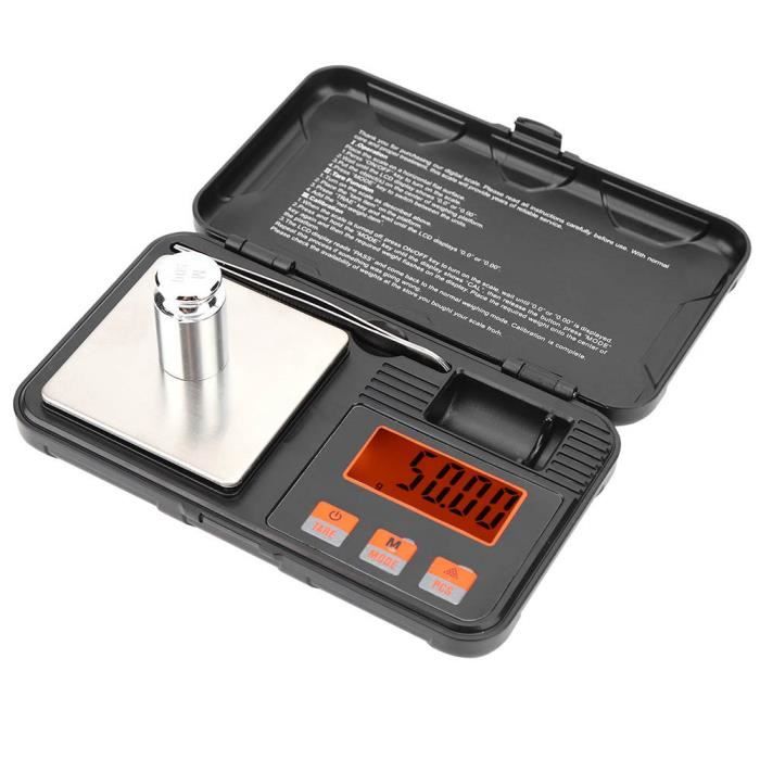 Balance de Précision avec Câble USB Électronique Balance de Cuisine//Balance de Poche//Balances de Bijoux Balance de Précision Batterie Incluse Écran LCD Rétroéclairé 200g//0.01g