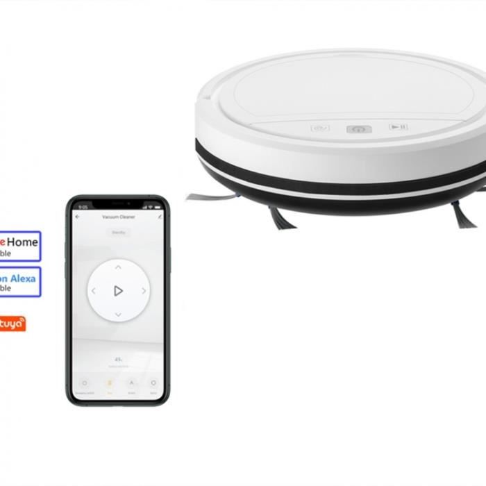 Robot de balayage intelligent 3 en 1 - AUTREMENT - Aspirateur de nettoyage de sol - Blanc
