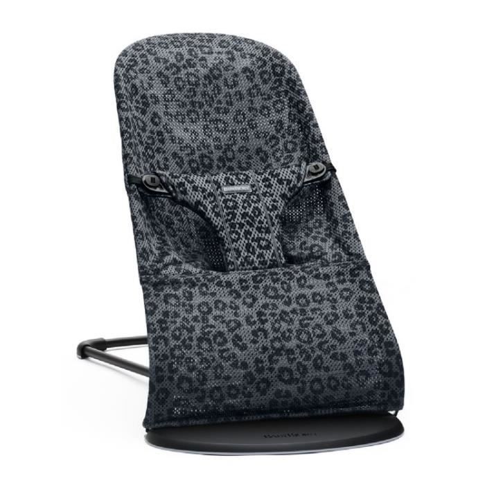 Transat Bliss - BABYBJORN - Mesh, Anthracite/Léopard - Léger et pratique - Housse en tissu mesh aéré