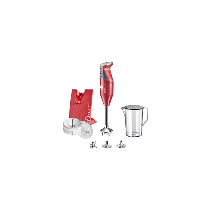 Mixeur plongeant - BAMIX - M200 SwissLine - 200W - Rouge - Multifonctions