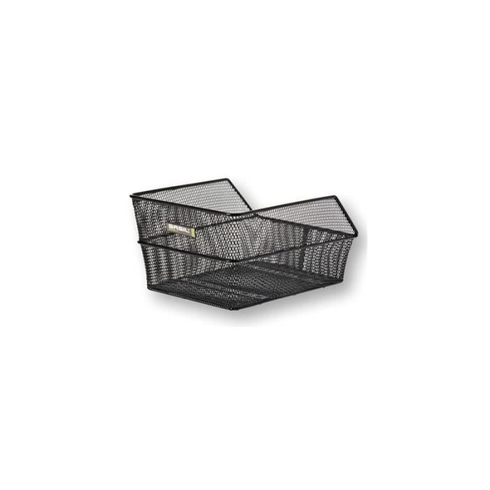 Panier Vélo Arrière Basil Cento - Acier Nid D'abeille Noir, 45x31x21cm - Neuf