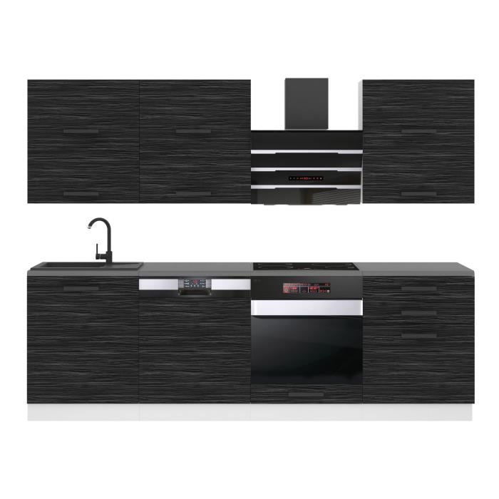 Cuisine Complète - B BELINI GROUP - MARGARET - 240 cm - Ébène Royal - Design Contemporain