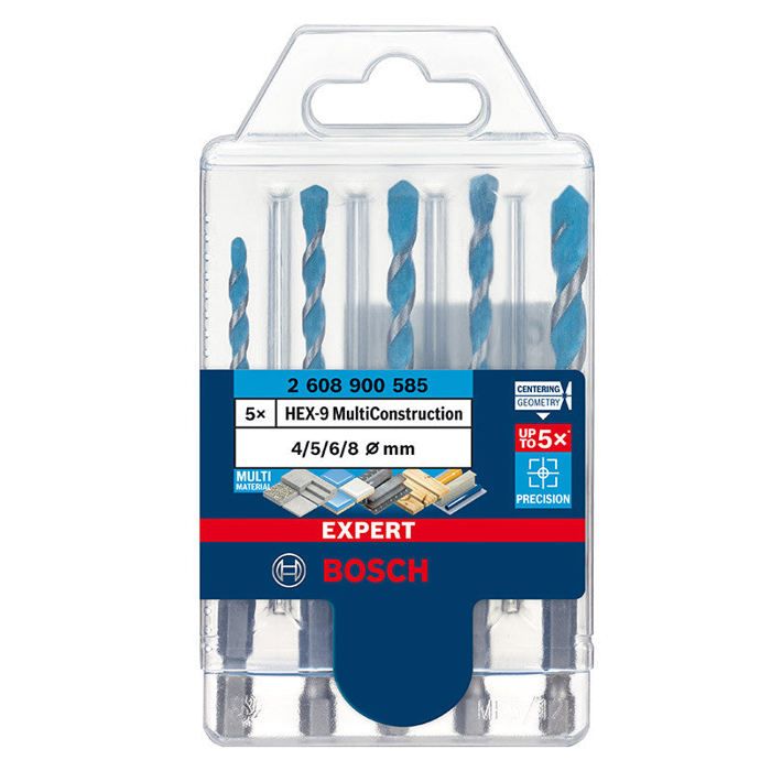 Coffret Forets Bosch HEX-9 – 5 Pièces, MultiConstruction, Emmanchement Hexagonal - vue 6