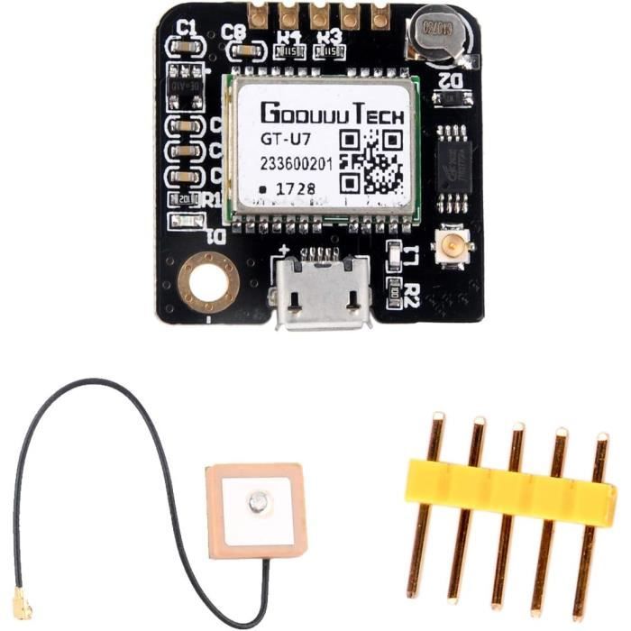 Module GPS ARCELI GT-U7 - Haute Sensibilité, Faible Consommation - Compatible Arduino, STM32 - Antenne IPX Incluse