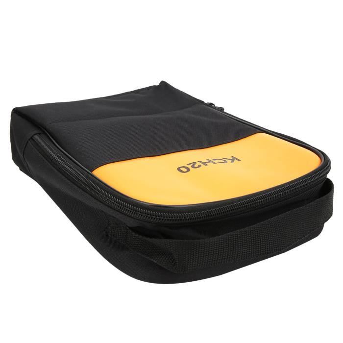 Sac De Rangement Multimètre KCH16 PU - Housse Protection Pince Ampèremétrique Noir Et Jaune